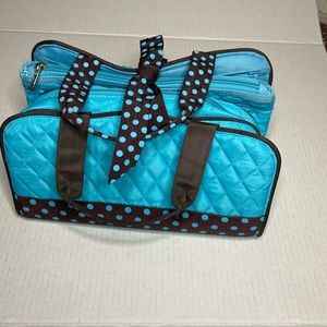 Belvah Quilted Travel Make Up Bag Organizer Removable Sections